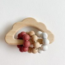 Burgundy Cloud Teething Toy