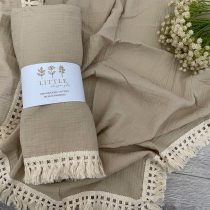 Khaki Luxury Baby Swaddle Blanket