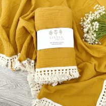 Mustard Luxury Baby Swaddle Blanket
