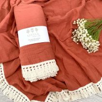 Rust Luxury Baby Swaddle Blanket